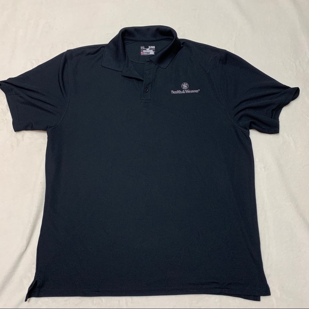 Under Armour collared shirt Smith and Wesson logo